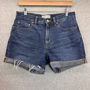 Women's Everlane Size 27 The Denim Shorts Organic Cotton Cuffed Hem Jean‎ Shorts